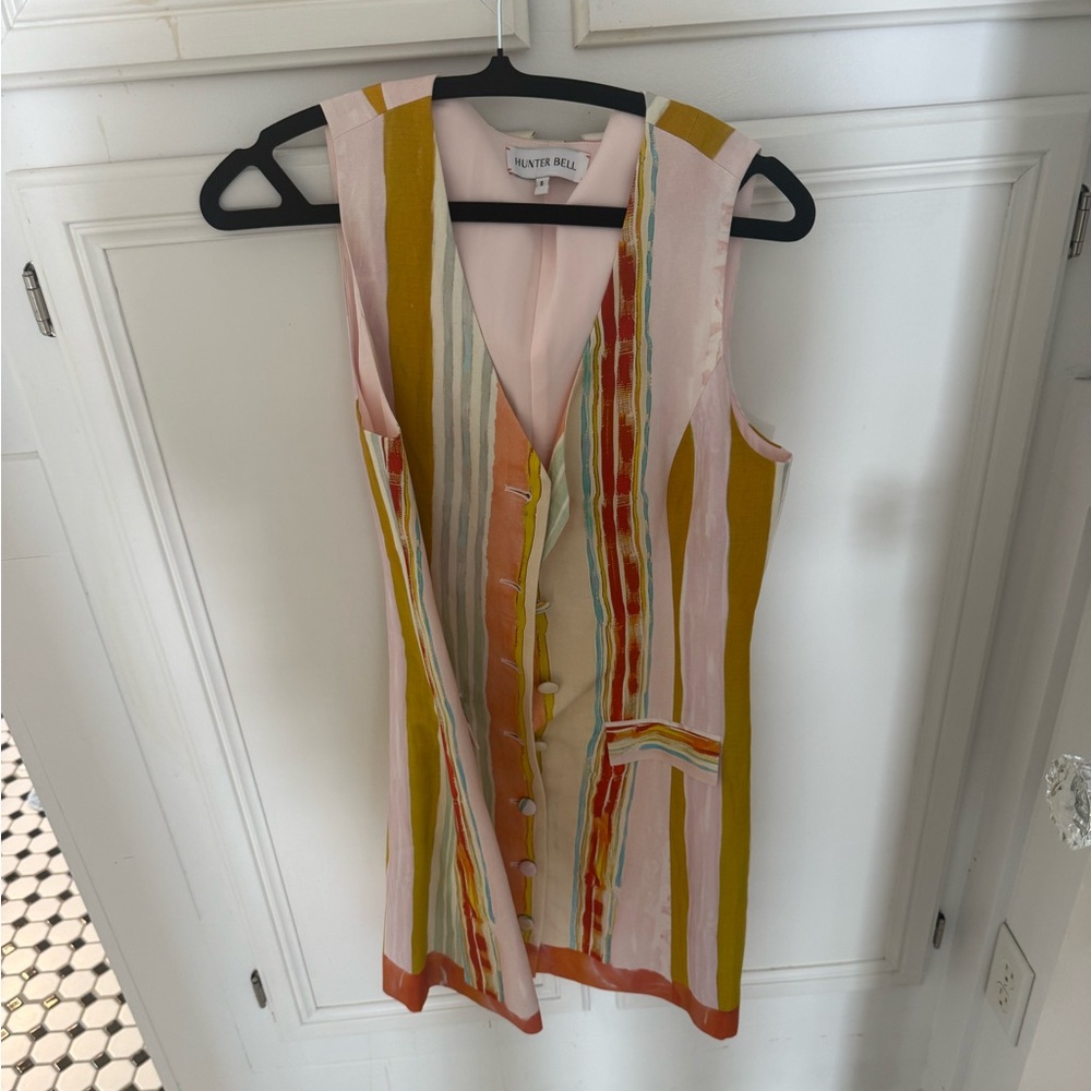 Hunter Bell Multicolor Striped Mini Dress